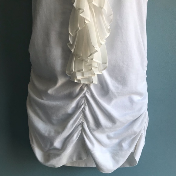 CAbi Viola Ruched Sleeveless Ruffle Trim Top S - Picture 5 of 6